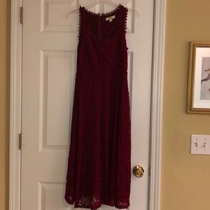 Francesca’s Burgundy Lace Dress